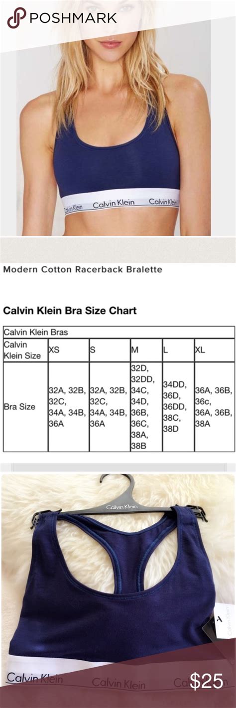 calvin klein bralette size guide.